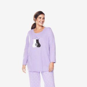 Long Sleeve Knit PJ Set by Dreams & Co.® - Cats